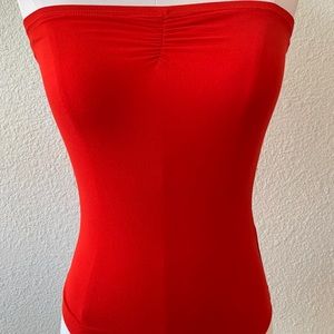 Red bodysuit